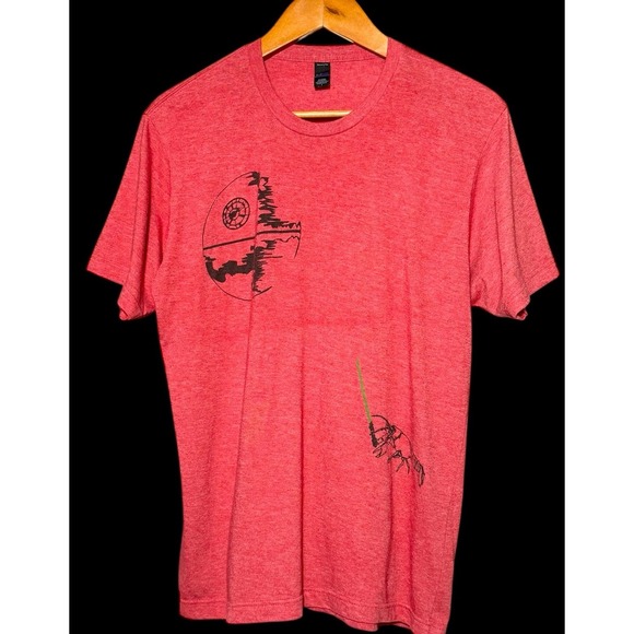 Star‎ Wars Mudbug Madness T-shirt Mens Size Large Red Short Sleeves Graphic Tee - Picture 1 of 10
